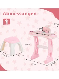 37 Tasten Klaviertastatur mit Licht in Rosa