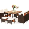 9 tlg. Polyrattan Set Rattanmöbel in Beige