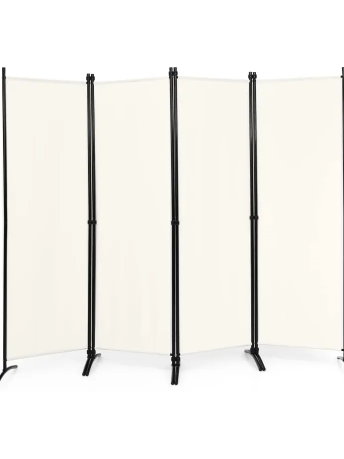 4 tlg. Raumteiler 173cm in Beige