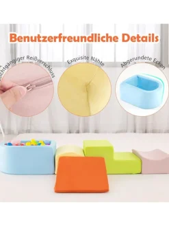 5 TLG. Schaumstoffbausteine in Bunt