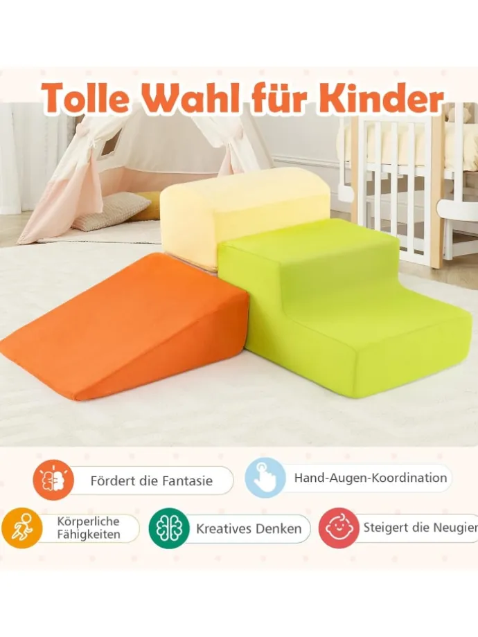5 TLG. Schaumstoffbausteine in Bunt