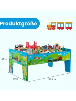 80 tlg. Set Eisenbahn in Bunt