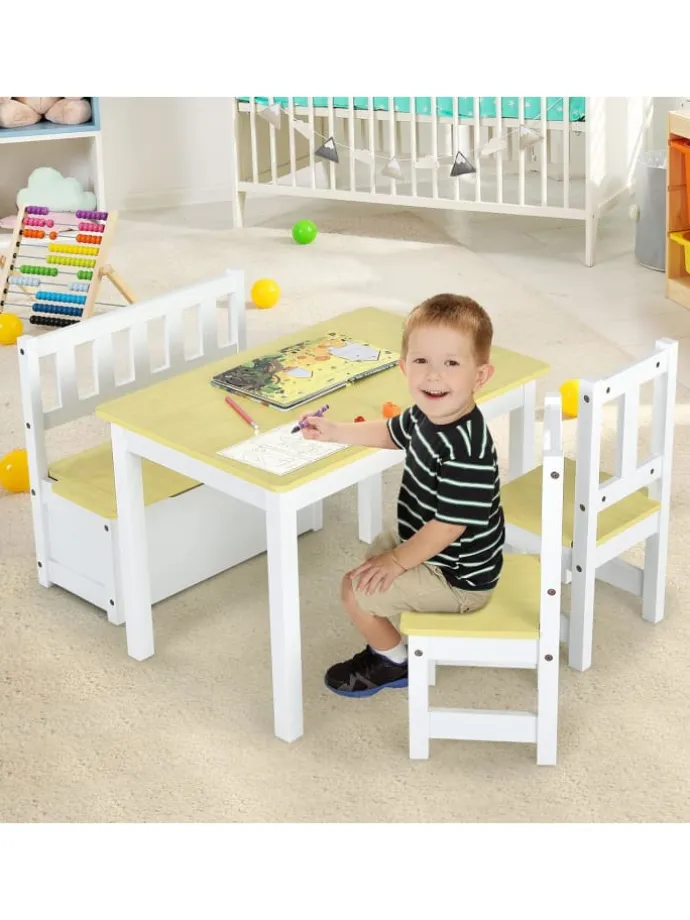 4 tlg. Set Sitzgruppe in Beige