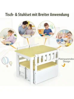 4 tlg. Set Sitzgruppe in Beige