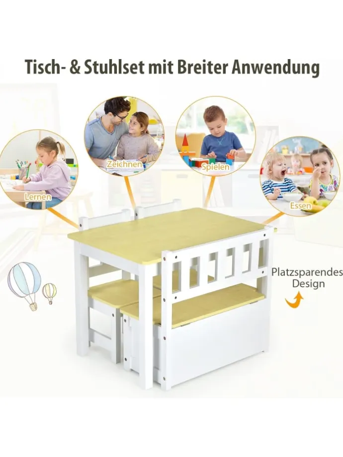4 tlg. Set Sitzgruppe in Beige
