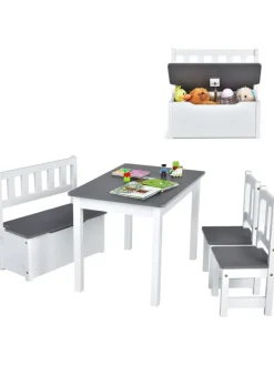 4 tlg. Set Sitzgruppe in Grau