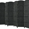 6 tlg. Trennwand Raumteiler 273 x 180 cm in Schwarz