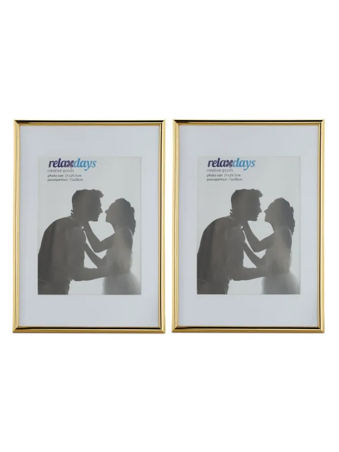 4 x Bilderrahmen "A4" in Gold