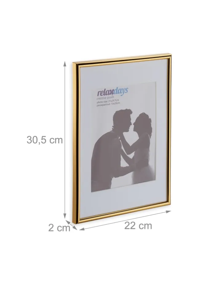 10 x Bilderrahmen "A4" in Gold