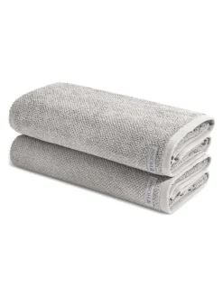 2 X Duschtuch im Set Selection in Kiesel