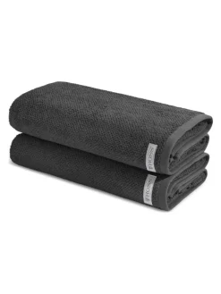 2 X Duschtuch im Set Selection in Anthrazit