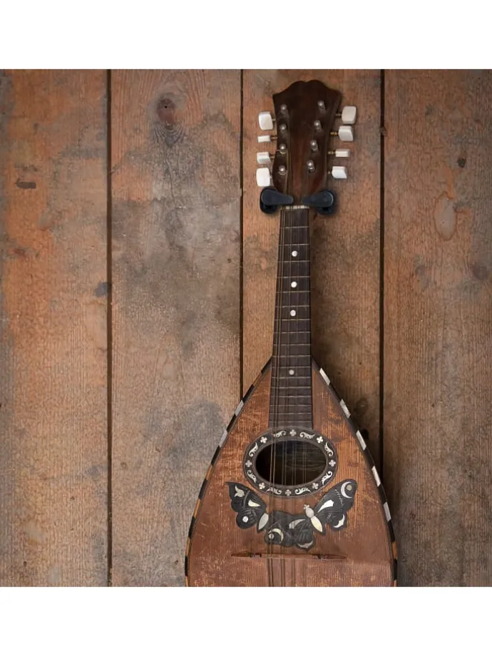 2 x Gitarrenhalter in Schwarz/ Natur