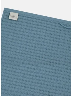 2 X Handtuch 2 X Duschtuch im Set Piquee in Steel blue