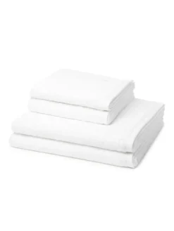 2 X Handtuch 2 X Duschtuch im Set Vita in Weiß