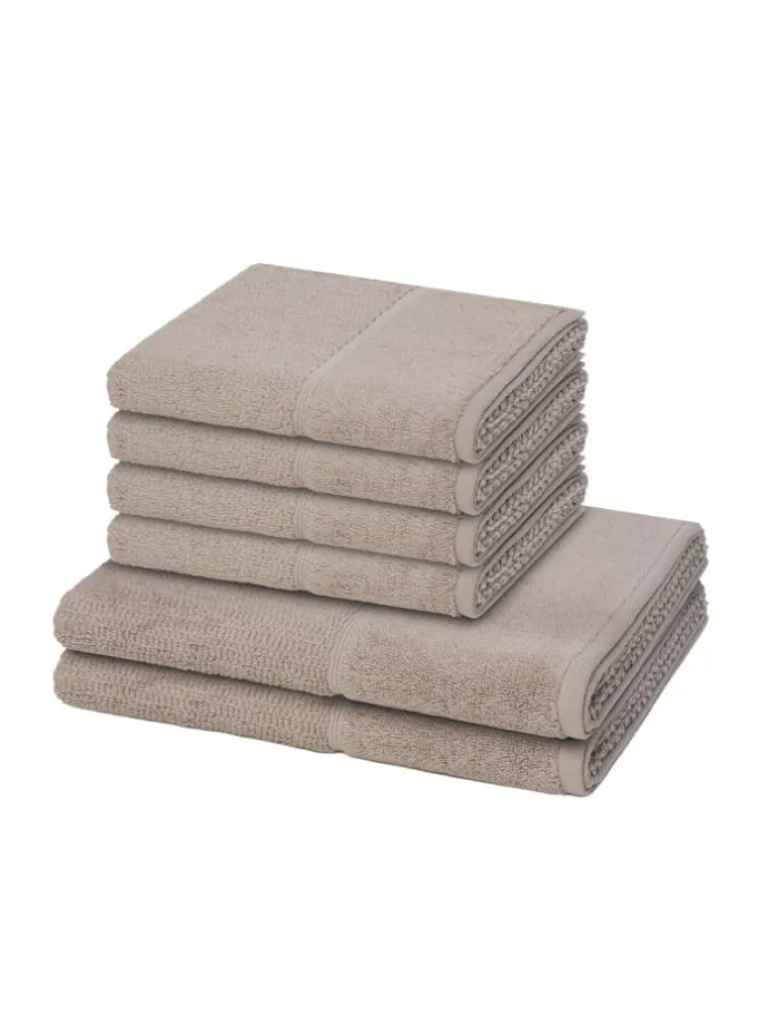 4 X Handtuch 2 X Duschtuch im Set Pearl in Cashmere