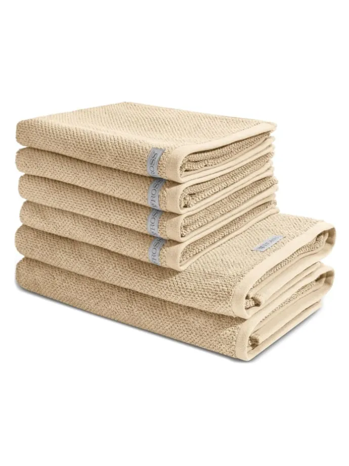 4 X Handtuch 2 X Duschtuch im Set Selection in Sand