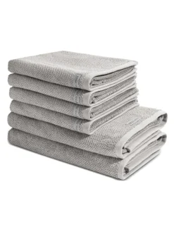 4 X Handtuch 2 X Duschtuch im Set Selection in Kiesel