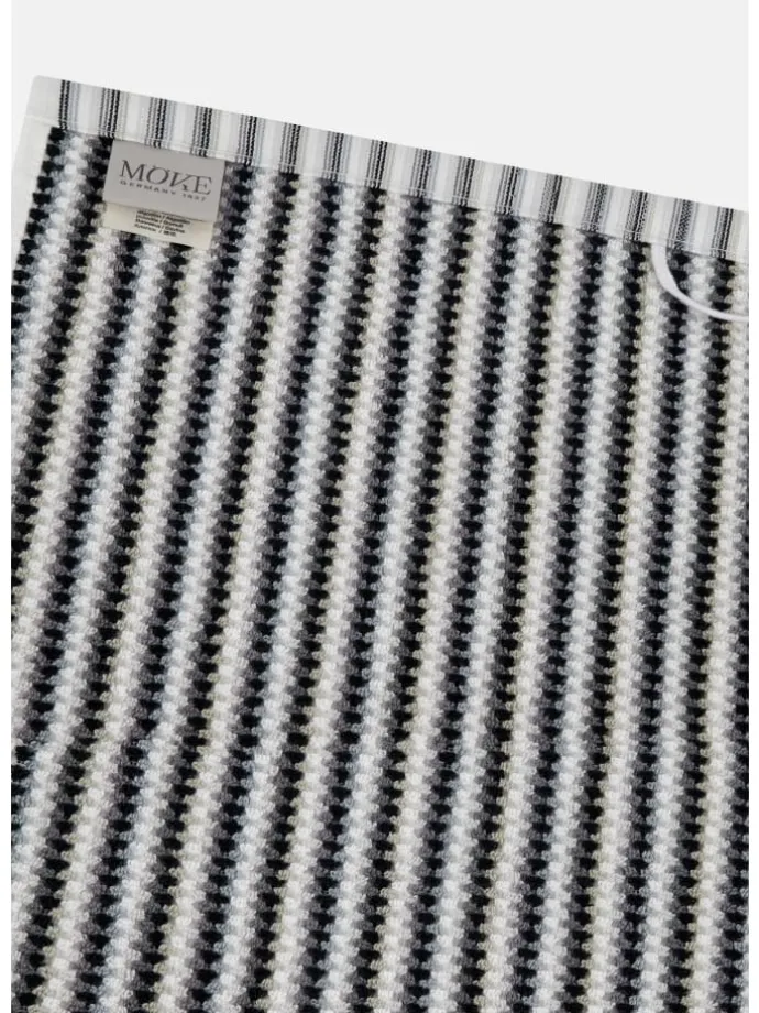 2 X Handtuch 2 X Duschtuch im Set Bliss in Grau / schwarz
