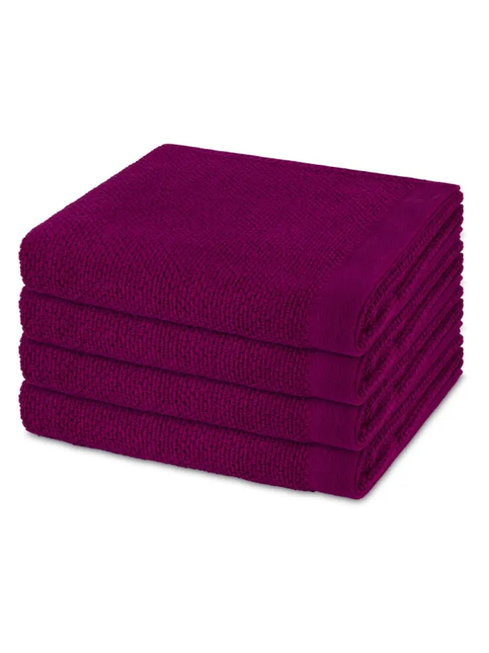 4 X Handtuch im Set Bliss in Berry