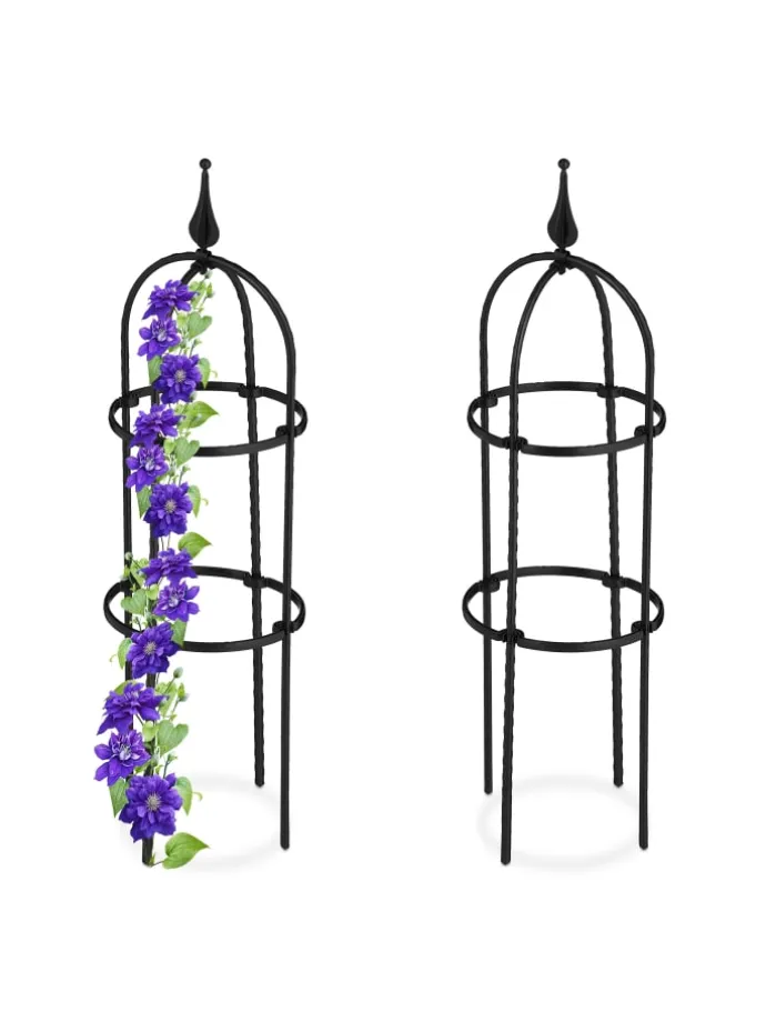 2 x Rankhilfe in Schwarz - (H)70 cm