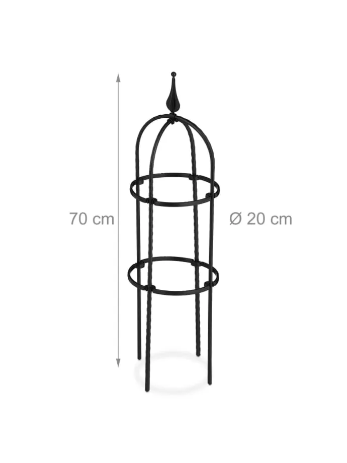 2 x Rankhilfe in Schwarz - (H)70 cm