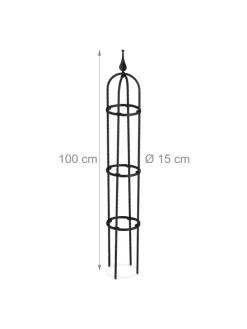2 x Rankhilfe in Schwarz - (H)100 cm