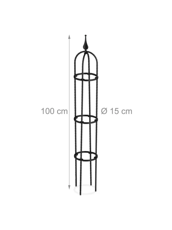 2 x Rankhilfe in Schwarz - (H)100 cm