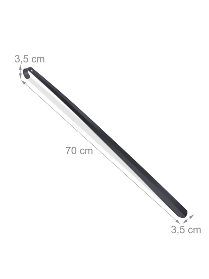 2 x Schuhlöffel in Schwarz - 70 cm