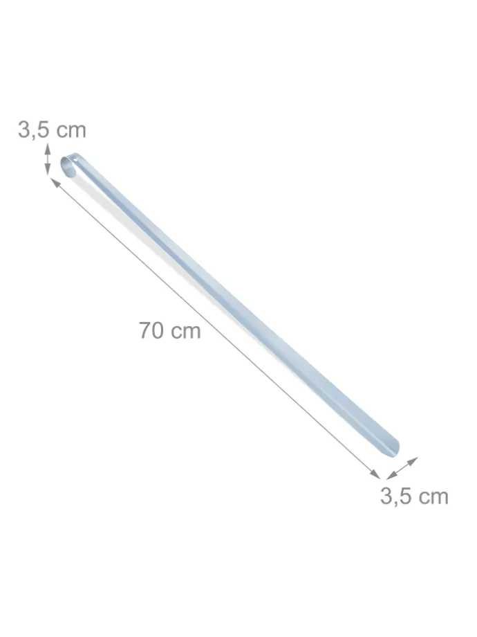 2 x Schuhlöffel in Silber - 70 cm