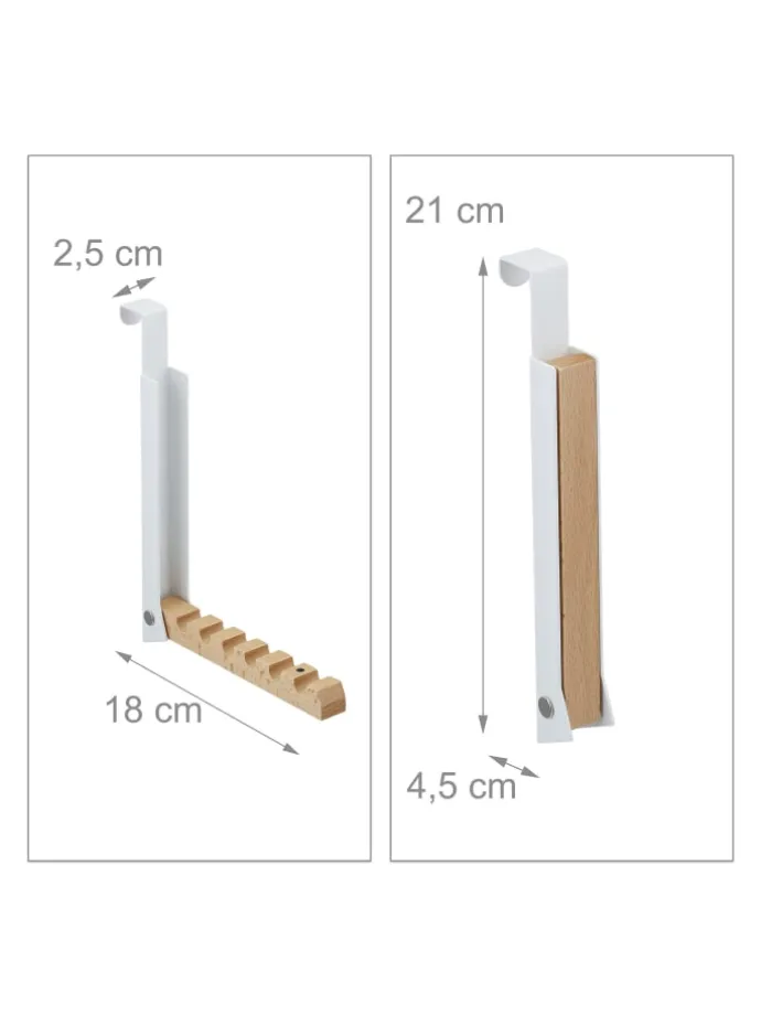 2 x Türgarderobe "klappbar" in Weiß