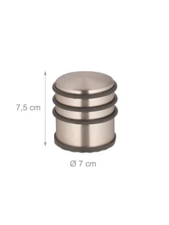 3 x Türstopper in Bronze/ Schwarz - (H)7,5 x Ø 7 cm