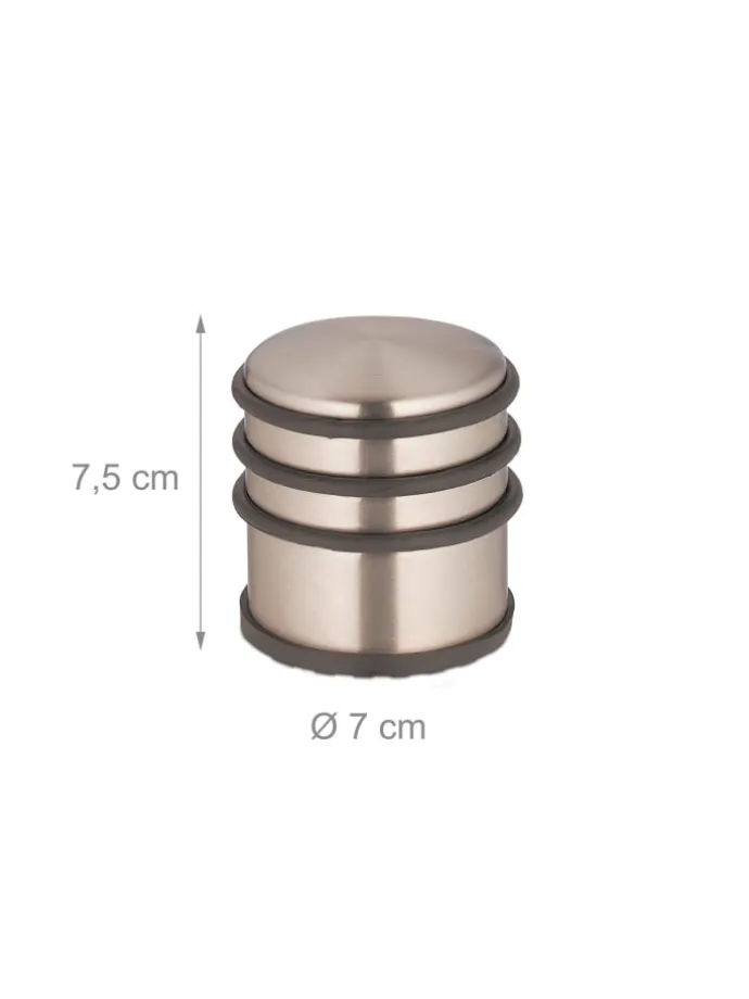 2 x Türstopper in Bronze/ Schwarz - (H)7,5 x Ø 7 cm