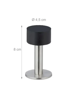 2 x Türstopper in Schwarz/ Silber