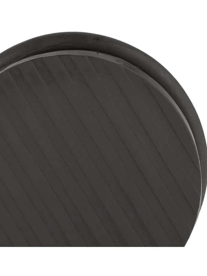 2 x Türstopper in Silber/ Schwarz - (H)7,5 x Ø 9 cm