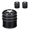 3 x Türstopper "Stern" in Schwarz/ Weiß - (H)8 x Ø7,5 cm