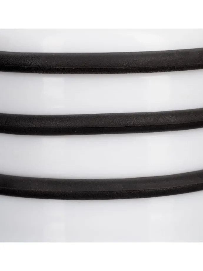 3 x Türstopper "Stern" in Weiß/ Schwarz - (H)8 x Ø7,5 cm