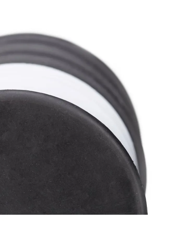3 x Türstopper "Stern" in Weiß/ Schwarz - (H)8 x Ø7,5 cm