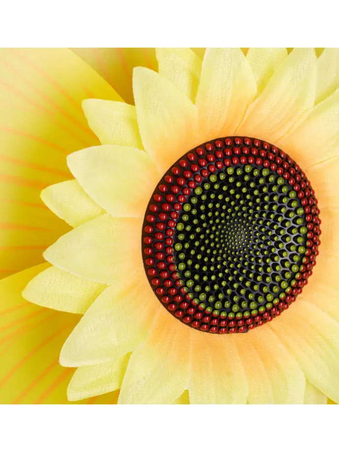 2 x Windrad "Sonnenblume" in Gelb - (B)29 x (H)76 x (T)8 cm