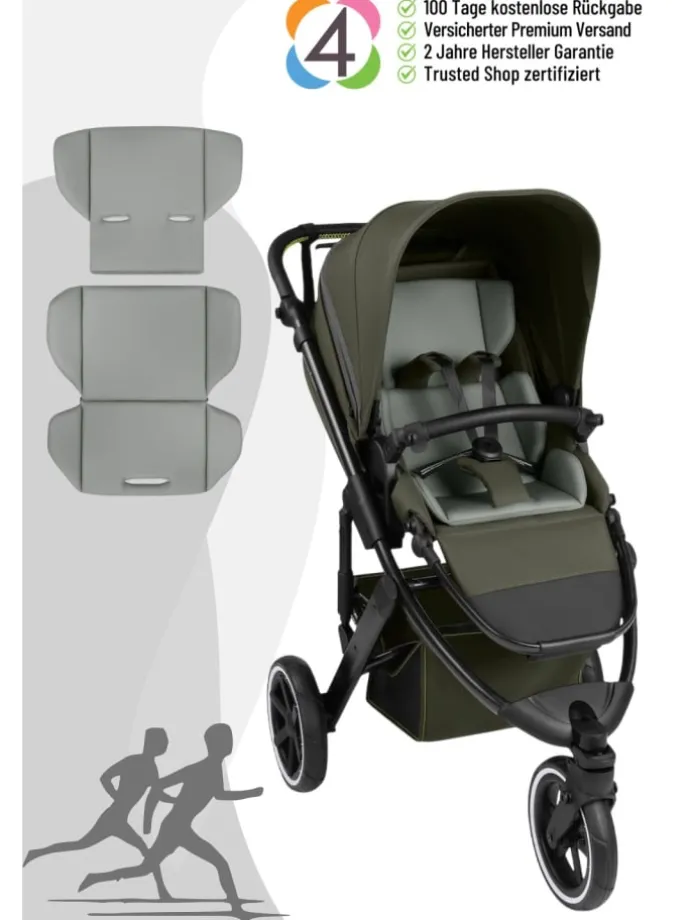 ABC Design Salsa 5 Run Sportkinderwagen - Farbe: Avocado