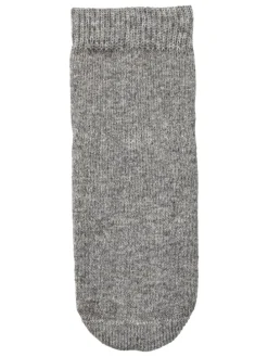 ABS Socken Wolle uni in grau mel.
