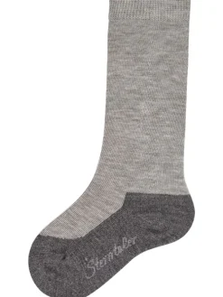 Active Socken lang in hellgrau mel.