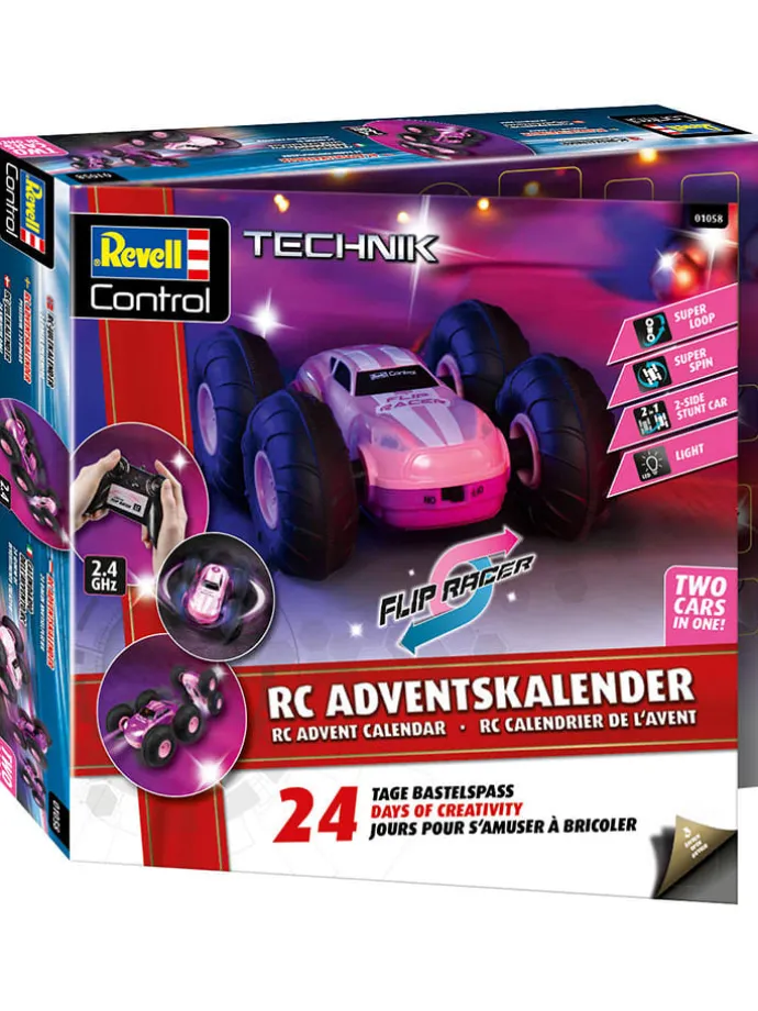 Adventskalender "Stunt Car" in Rosa - ab 8 Jahren