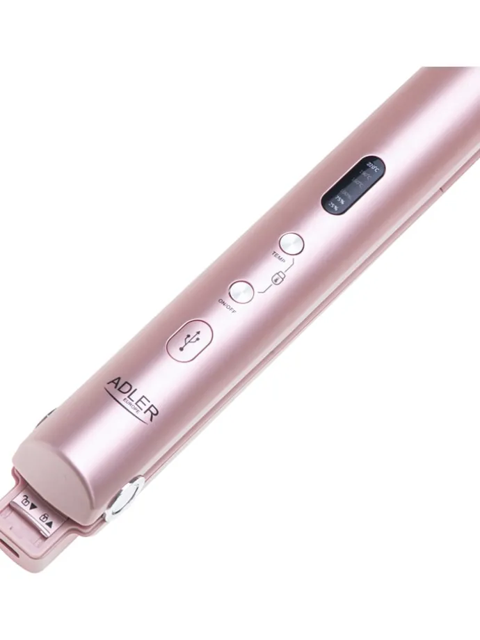 Akku-Glätteisen "AD 2327" in Rosa