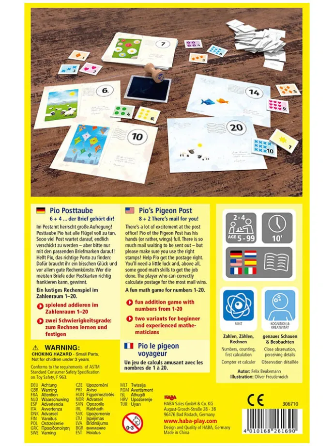 Aktionsspiel "Pio Posttaube" - ab 5 Jahren