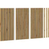 Akustikpaneel 3er Set  (B/H/T: 40x80x2 cm) in anthrazit und Eiche Nachbildung