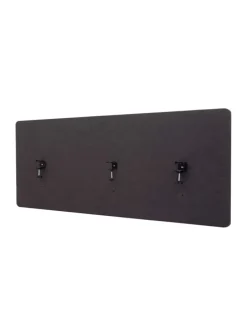 Akustik-Tischtrennwand G75, 60x160cm braun-grau