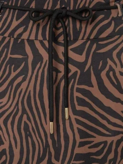 A-Linien Rock in twotone animal print sweet toffee