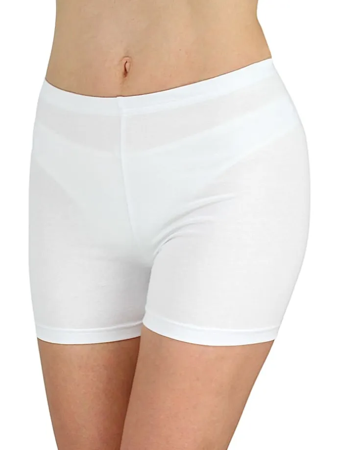 Alkato Damen Sport Shorts mit Hohem Bund in weiß Modell 2