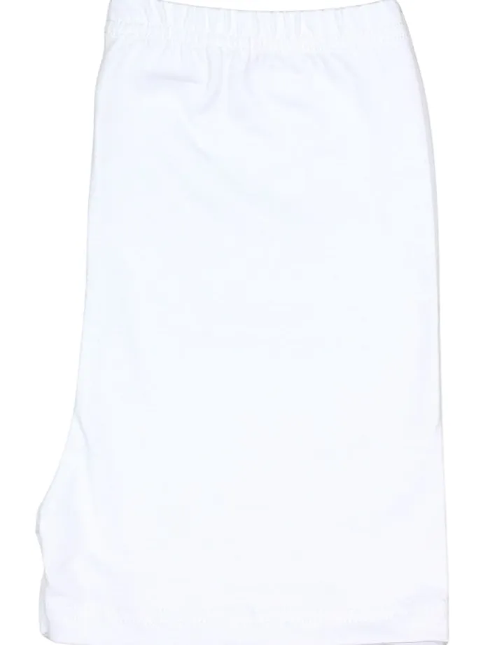 Alkato Damen Sport Shorts mit Hohem Bund in weiß Modell 2