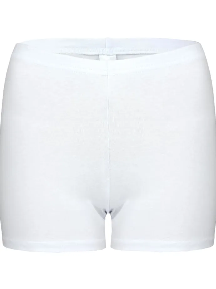Alkato Damen Sport Shorts mit Hohem Bund in weiß Modell 2